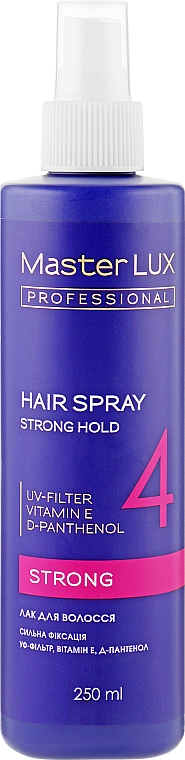 Лак для волос сильной фиксации - Master LUX Professional Strong Hair Spray — фото N1
