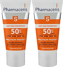 Набор - Pharmaceris S Broad Spectrum Sun Protect Cream SPF50 (f/cr/2*50ml) — фото N2