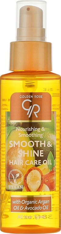 Масло для питания и разглаживания волос - Golden Rose Smooth&Shine Hair Care Oil — фото N1