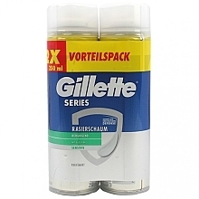 Набор - Gillette Series Sensitive Skin Shave Gel For Men Duo (shave/gel/2x250ml) — фото N1