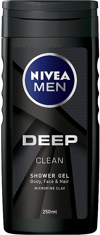 Гель для душа для тела, лица и волос - NIVEA MEN Deep Clean Shower Gel