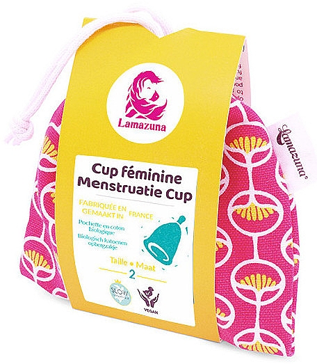 Гігієнічна менструальна чаша, розмір 2, рожевий чохол - Lamazuna — фото N1