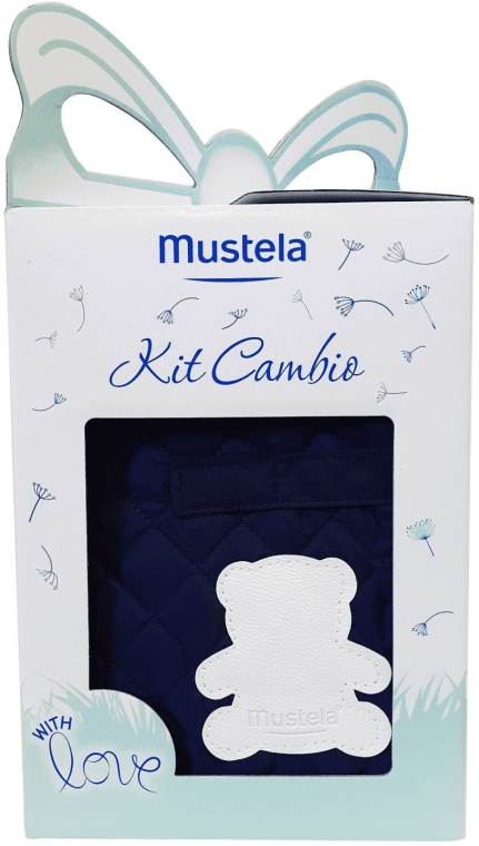 Набор - Mustela Kit Cambio (b/cr/50ml + wipes/25pcs + f/water/300ml + case)