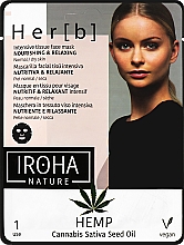 Парфумерія, косметика Маска для обличчя - Iroha Nature HEMP Cannabis Tissue Face Mask