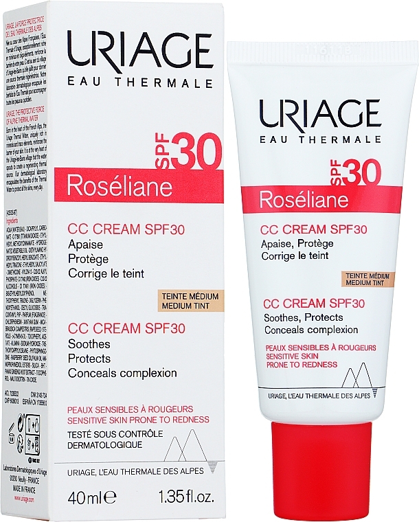 УЦЕНКА Корректирующий СС Крем - Uriage Roseliane CC Cream SPF 30 * — фото N3