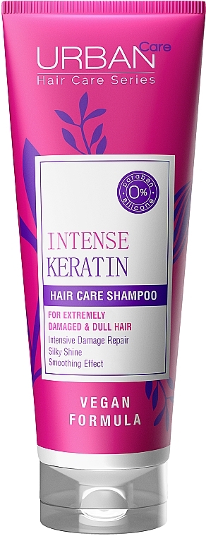 Шампунь для волосся з інтенсивним кератином - Urban Care Intense & Keratin Shampoo — фото N1