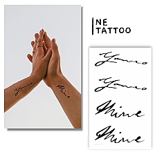 Духи, Парфюмерия, косметика Временное тату "Yours/mine" - Ne Tattoo