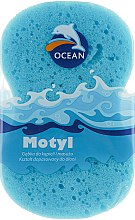 Губка массажная для купания "Motyl", голубая - Ocean — фото N1