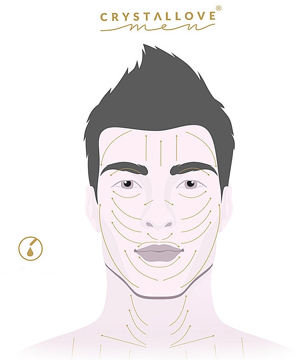 Чоловічий 3D-масажер для обличчя з тигровим оком - Crystallove — фото N2