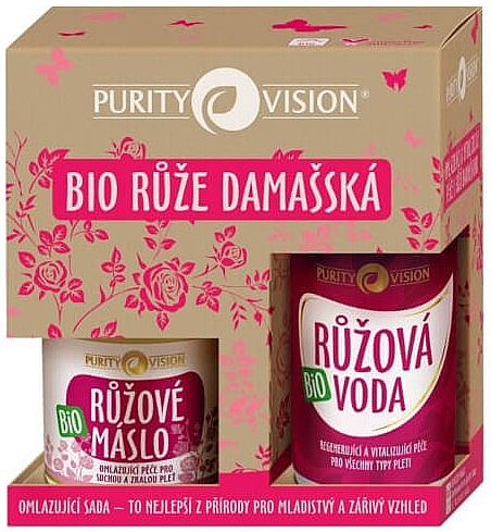 Набір - Purity Vision Bio Rejuvenating Set With Damask Roses (wat/100ml + butter/oil/120ml) — фото N1