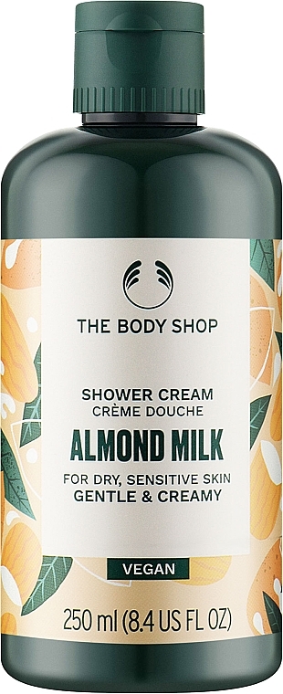 Крем-гель для душу "Мигдальне молочко" - The Body Shop Vegan Almond Milk Gentle & Creamy Shower Cream — фото N2