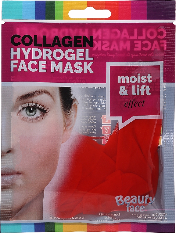 Коллагеновая маска с красным вином - Beauty Face Collagen Hydrogel Mask — фото N1