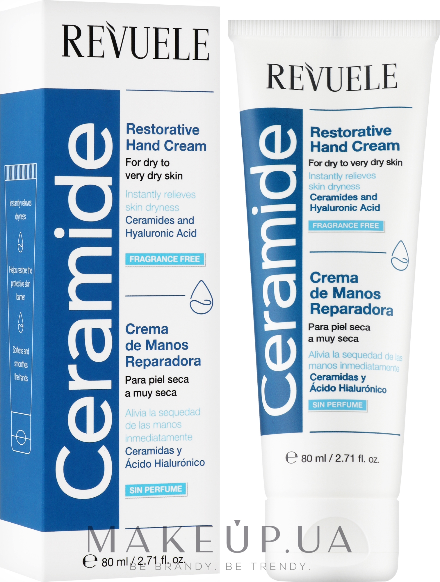 Відновлювальний крем для рук - Revuele Ceramide Restotarive Hand Cream — фото 80ml