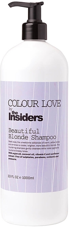 Шампунь для сохранения яркости блонда - The Insiders Colour Love Beautiful Blonde Shampoo — фото N2