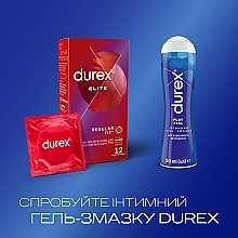 Презервативи латексні з силіконовою змазкою (тонкі), 12 шт - Durex Elite — фото N5