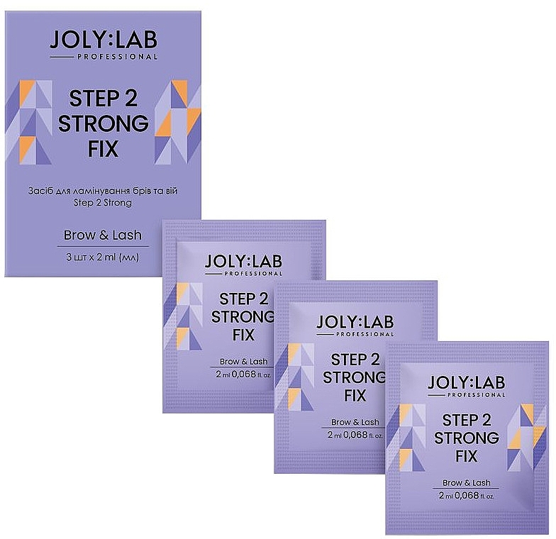 Набір засобів для ламінування брів та вій - Joly:Lab Step 2 Strong Fix