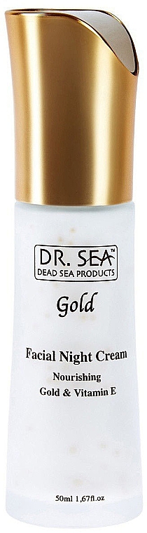 Нічний живильний крем із золотом і вітаміном Е - Dr.Sea Gold & Vitamin E Night Cream Nourishing — фото N1