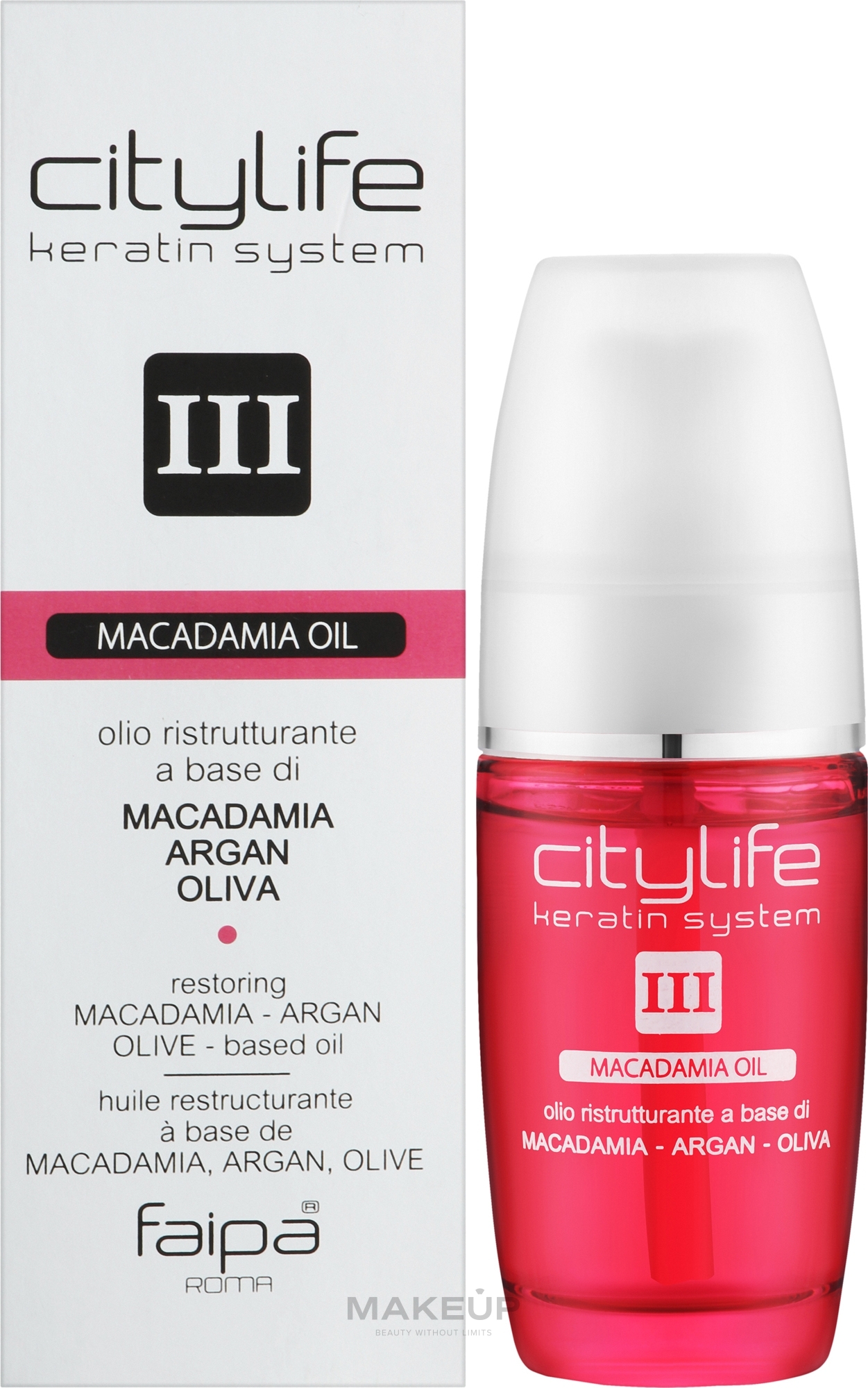 Олія для волосся "Макадамія" - Faipa Roma CityLife Macadamia Oil — фото 50ml