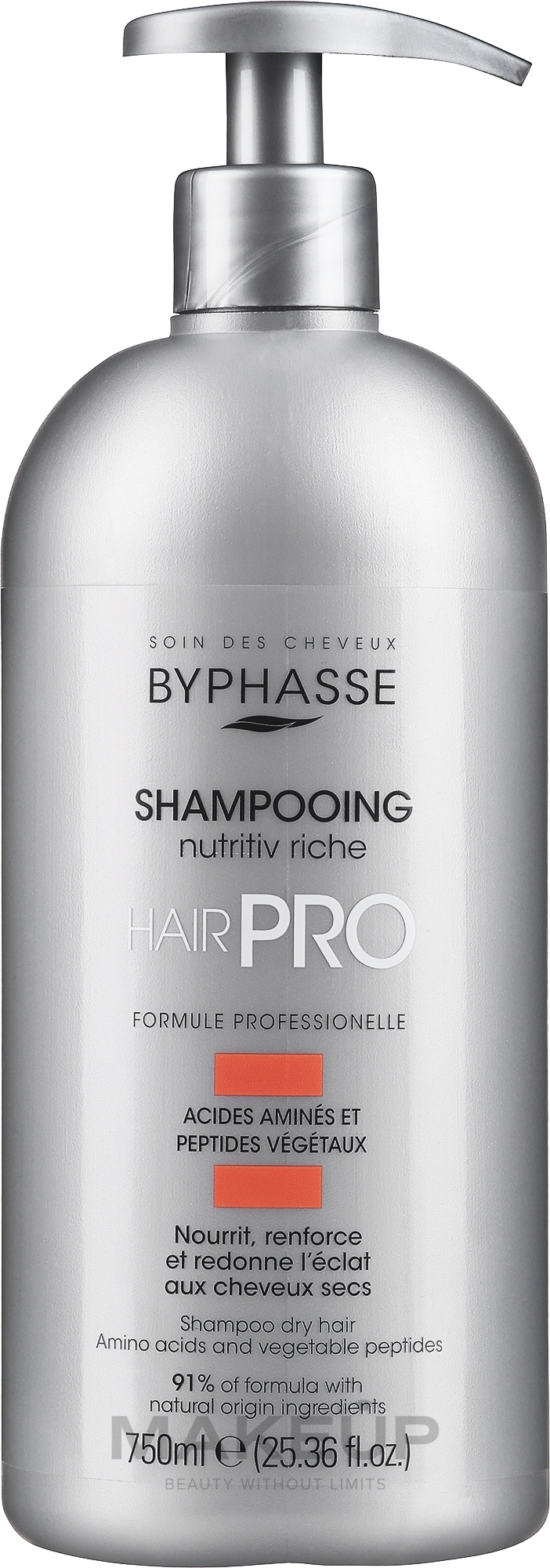 Шампунь питательный для сухих волос - Byphasse Hair Pro Shampoo Nutritiv Riche — фото 750ml