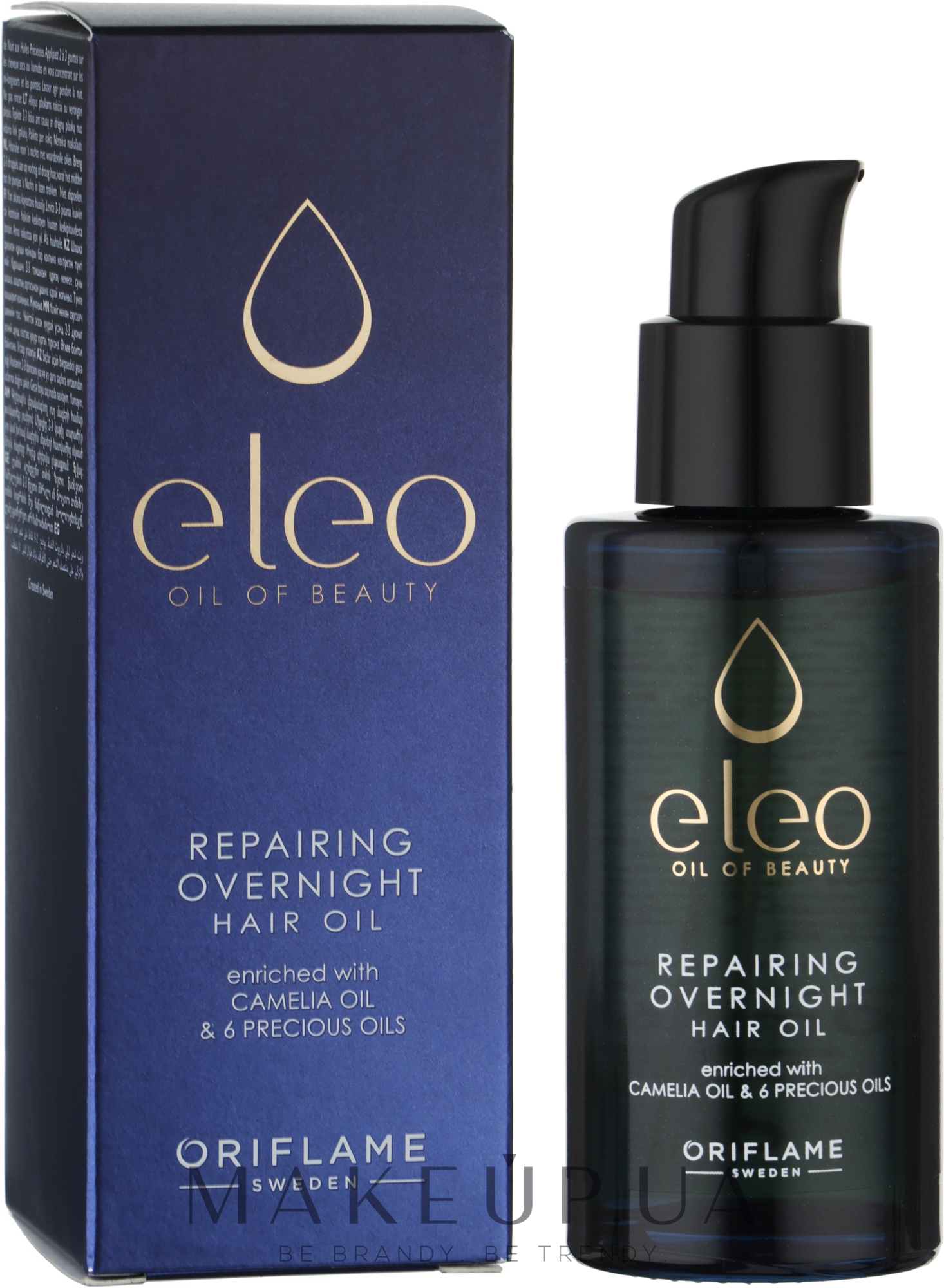 Нічна відновлювальна олія-еліксир для волосся - Oriflame Eleo Repairing Overnight Hair Oil — фото 50ml
