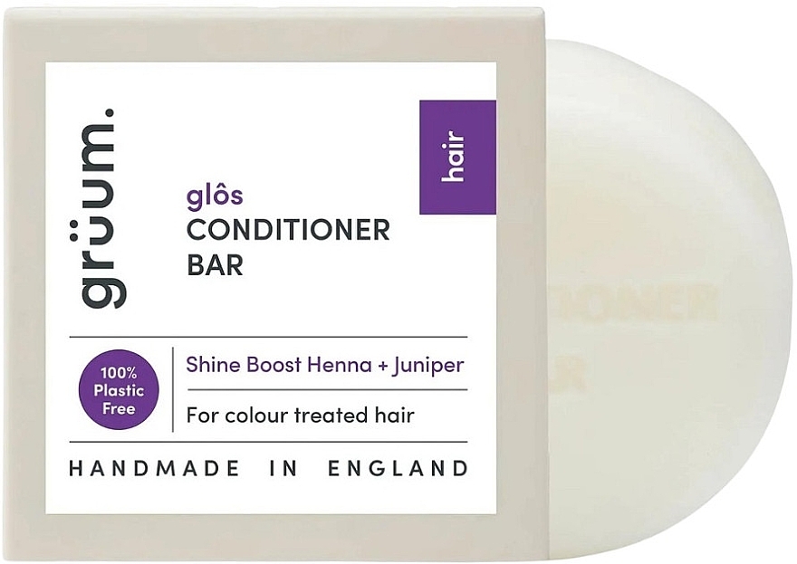 Твердый кондиционер для окрашенных волос - Gruum Conditioner Bar Shine Boost Henna + Juniper — фото N1