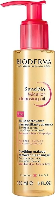 Очищающее мицеллярное масло для чувствительной кожи лица - Bioderma Sensibio Micellar Cleansing Oil — фото N1