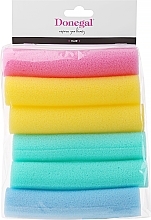 Бигуди-папильотки, широкие, 9253 разноцветные, 6 шт, вариант 2 - Donegal Sponge Rollers — фото N2