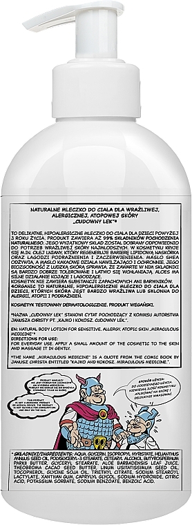 Молочко для тіла для дітей "Кайко і Кокош: Чудові ліки" - 4Organic Natural Body Milk For Sensitive Skin — фото N2