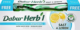 Парфумерія, косметика Набір "Salt & Lemon", салатова - Dabur Herb`l (toothbrush / 1 шт + toothpaste / 150 g) 