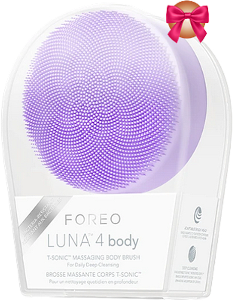Ультрагигиеничная щетка для тела с массажем T-Sonic - Foreo Luna 4 Body T-Sonic Massaging Body Brush Lavender — фото N5
