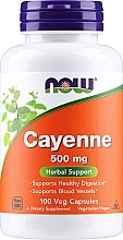 Натуральна добавка, 500 мг, 100 капсул - Now Foods Cayenne — фото N1