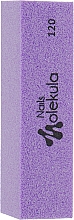 Парфумерія, косметика Баф чотиристоронній 120/120, M-25, фіолетовий - Nails Molekula