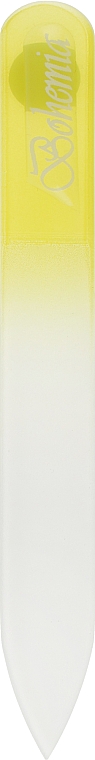 Пилка для ногтей стеклянная 90 мм, 03-071A, светло-желтая - Zauber — фото N1
