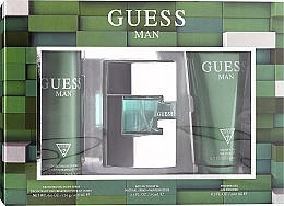 Духи, Парфюмерия, косметика Guess Man - Набор (edt/75ml + deo/226ml + sh/gel/200ml)