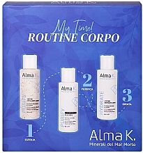 Набор - Alma K. My Time! Body Care Routine Kit (sh/gel/100 ml + soap/100 ml + b/lot/100 ml) — фото N1