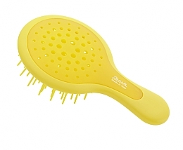 ПОДАРУНОК! Щітка для волосся, жовта - Janeke Superbrush Mini Silicon Line — фото N1