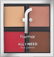 Палетка для макияжа лица - Flormar All I Need Face Palette — фото N2