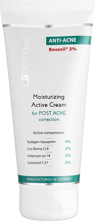 Зволожувальний крем-актив - Dr. Dermaprof Anti-Acne Moisturizing Active Cream For Post Acne Correction