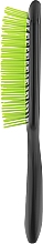 Щітка для волосся, чорна із зеленим - Janeke Superbrush — фото N2