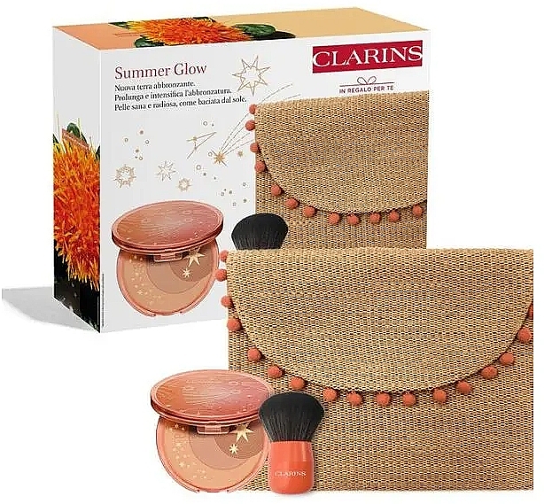 Набор - Clarins Summer Glow Kit (powder/19g + brush/1pcs + punch/1pcs) — фото N1