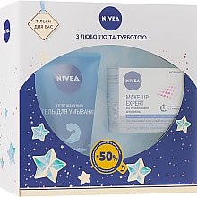 Духи, Парфюмерия, косметика Набор "Make up Expert 2019" - NIVEA (f/gel/150ml + f/d/cr/50ml)