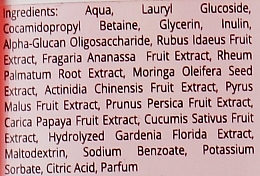 Антибактеріальне очищувальне мило з екстрактами полуниці й малини - Hiskin Antibacterial Hand Soap — фото N2
