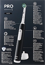 Электрическая зубная щетка, с футляром, черная - Oral-B Pro 1 3D Cleaning Black — фото N10