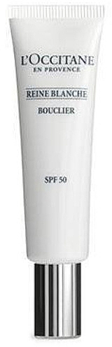 Сонцезахисний крем для обличчя - L'Occitane Reine Blanche Illuminating Uv Shield Spf50 — фото N1