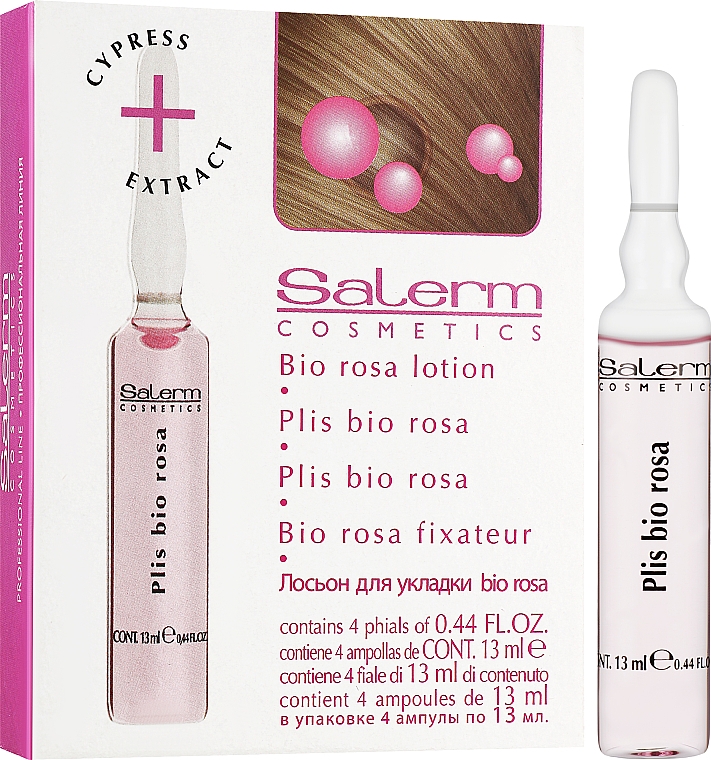 Лосьон для укладки волос - Salerm Plis Bio Rosa Lotion — фото N1