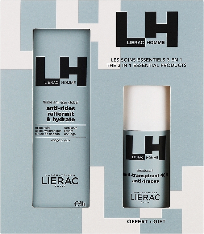 Набор - Lierac Homme (fluid/50ml + deo/50ml) — фото N1