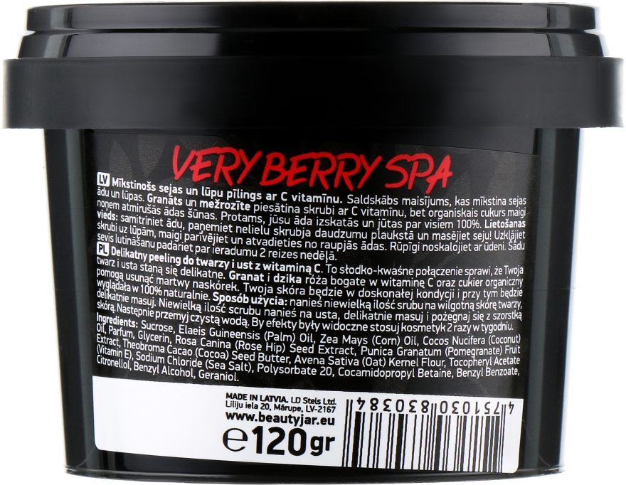 Скраб для обличчя і губ "Very Berry Spa" - Beauty Jar Softening Face And Lips Peeling With Vitamin C — фото N2