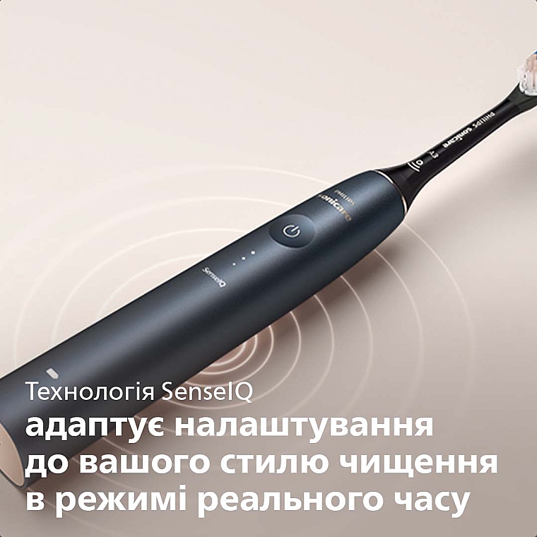 Електрична звукова зубна щітка з технологією SenseIQ, темно-синя - Philips Sonicare 9900 Prestige HX9992/12 — фото N4