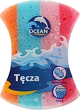 Губка массажная для купания "Tecza", разноцветная, вариант 1 - Ocean — фото N2