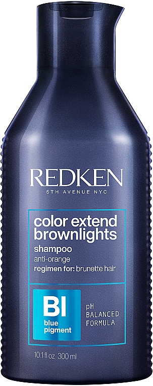 Шампунь для нейтрализации нежелательных тонов натуральных или окрашенных волос оттенков брюнет - Redken Color Extend Brownlights Shampoo — фото N1